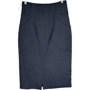 Worthington‎ Charcoal Grey Pencil Skirt Career Office Size 4